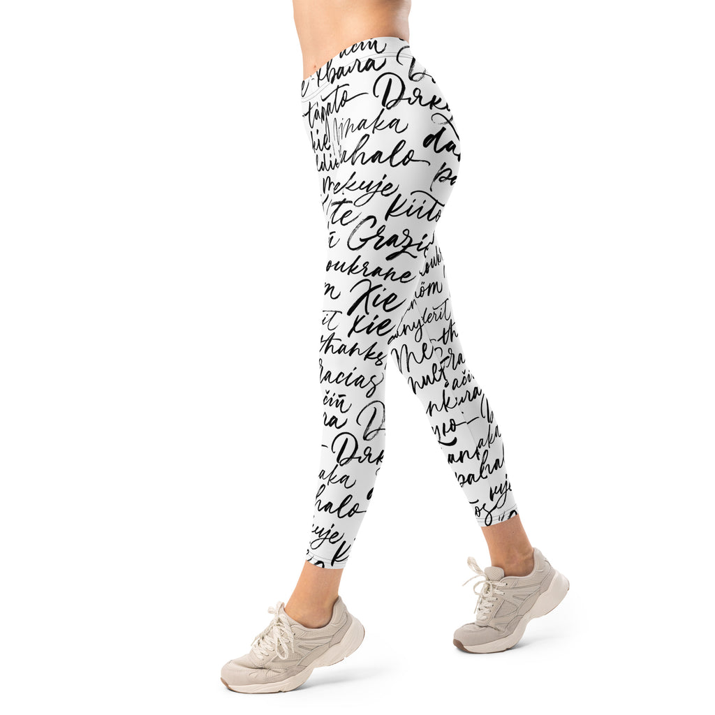 Cut Sew Leggings microfiber fabric 75% recycled polyester 25% elastane four-way stretch elastic waistband