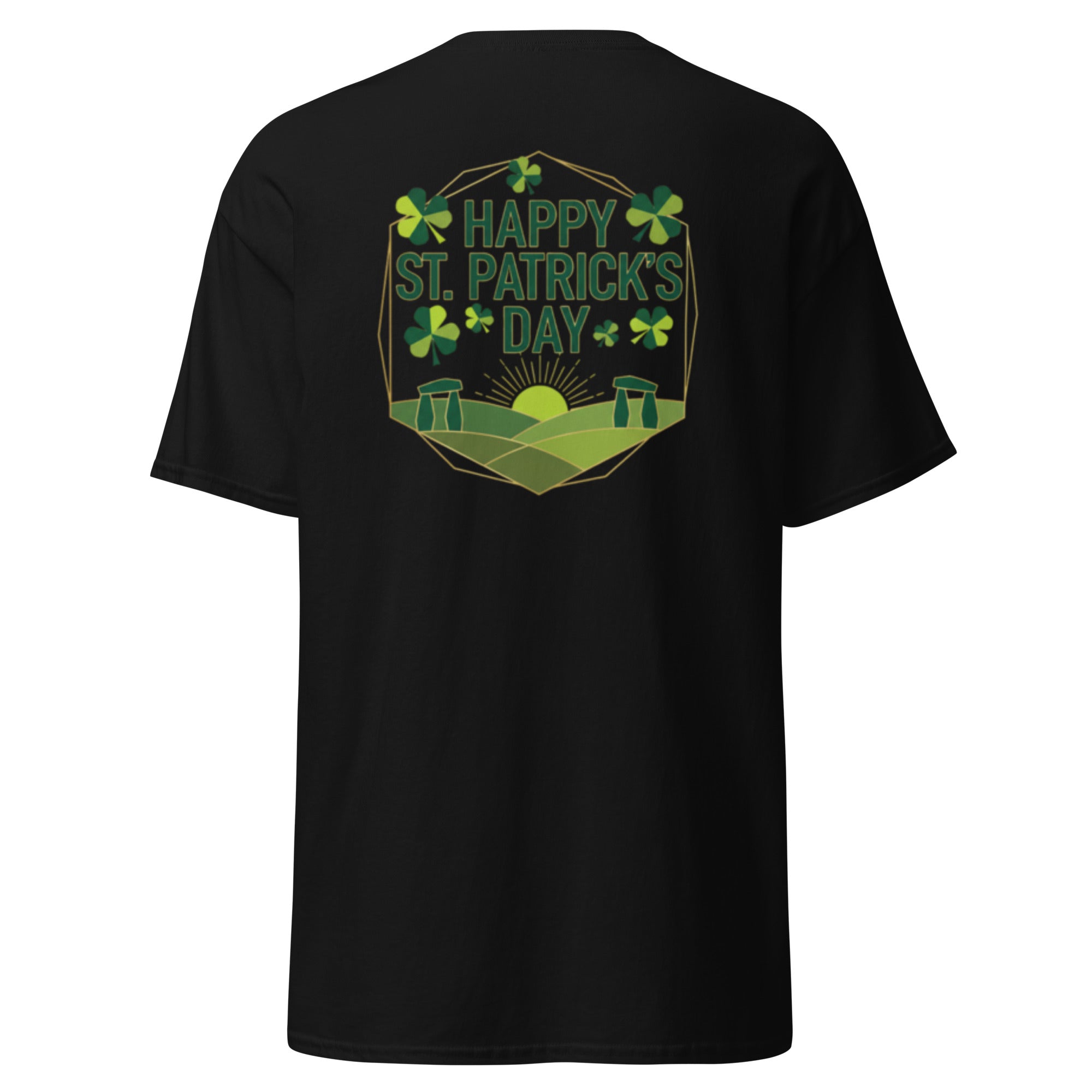Happy St Patricks Day T unisex 100% cotton classic tee with taped neck and double seam hem