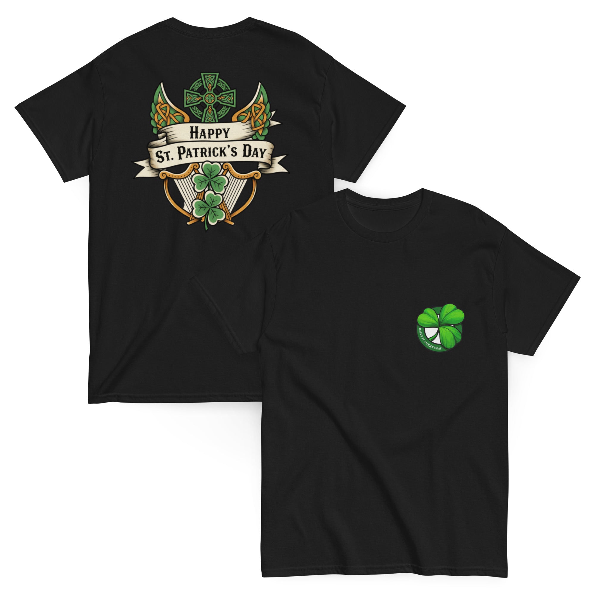 St Patricks Day T unisex classic tee green structured fit 100% cotton taped neck double seam