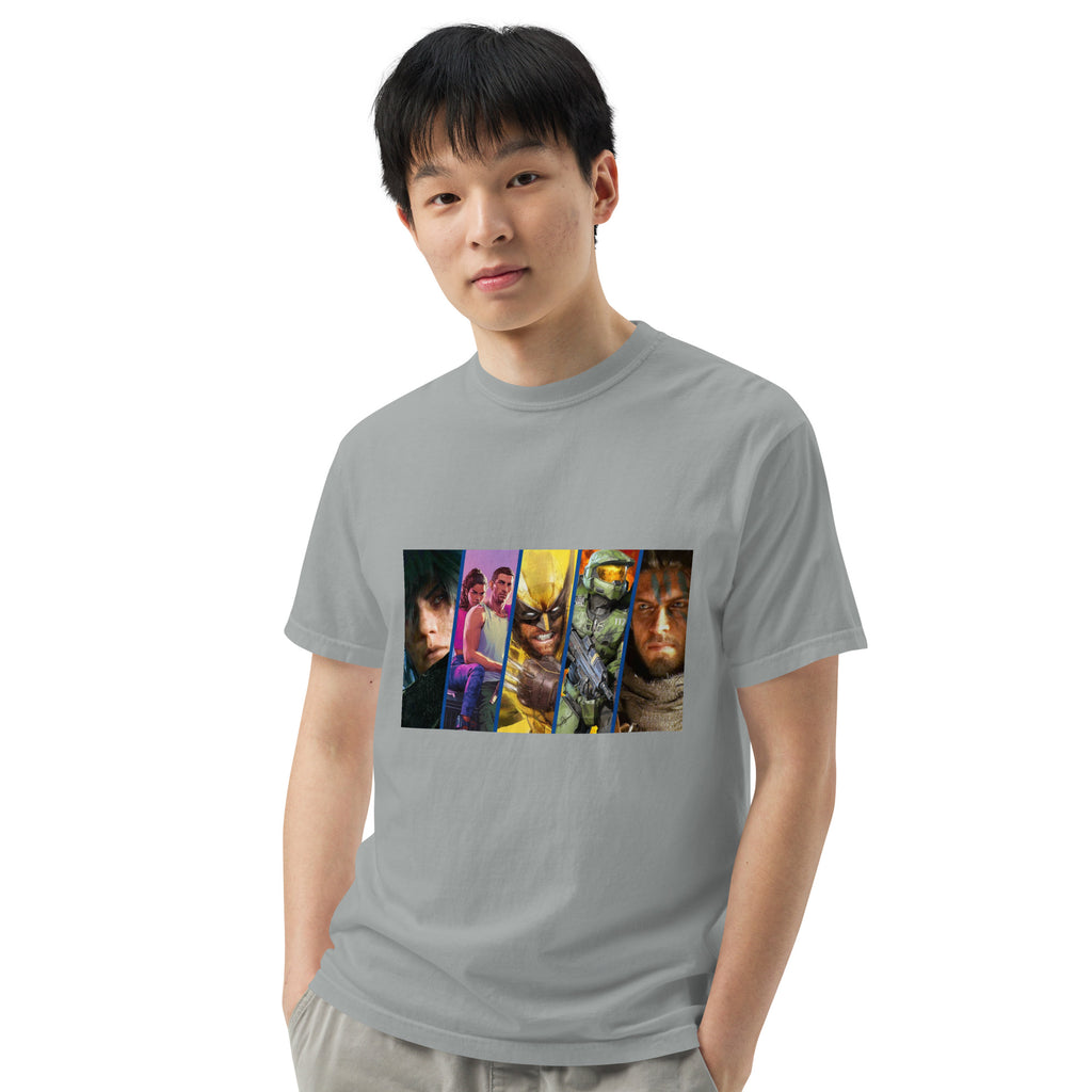 Gamer Shirt unisex heavyweight garment-dyed t-shirt with relaxed fit and gaming-inspired front print
